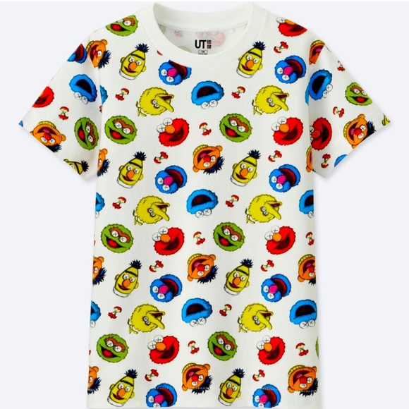 KAWS UNIQLO SESAME STREET kids t shirt NWT size 11-12 - rare find, new w tags - Picture 1 of 5